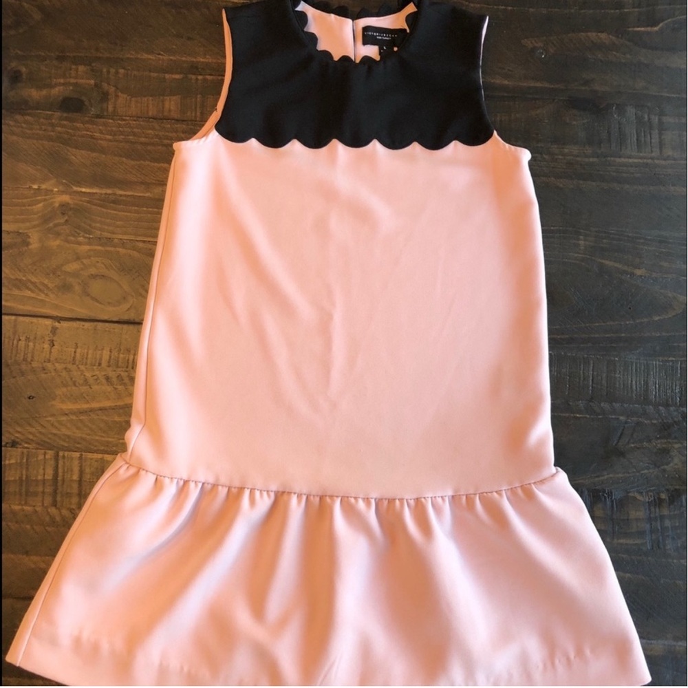 Victoria Beckham for Target Pink and Black Scallop Dress
